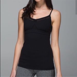 LuluLemon Just Breath Mesh Cross Back Top